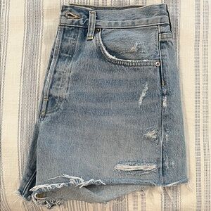 Distressed Denim Shorts